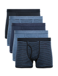 5 Pack Pure Cotton Stretch Striped Trunks