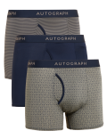 3pk Assorted Pattern Trunks