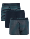3pk Supima® Cotton Blend Striped Trunks