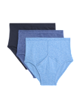 3pk Pure Cotton High Waist Briefs