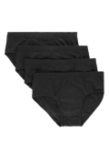4 Pack Pure Cotton Briefs with StayNEW&trade;