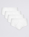 4 Pack Pure Cotton Briefs with StayNEW&trade;