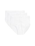 3pk Pure Cotton StayNew™ High Waist Mesh Briefs