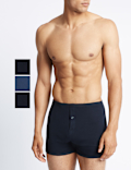 3 Pack Pure Cotton Trunks with StayNEW&trade;