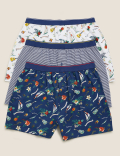 3pk Pure Cotton Jersey Hawaiian Boxers