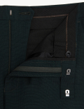 Tailored Fit Pure Wool Textured Trousers