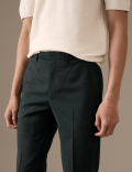 Tailored Fit Pure Wool Textured Trousers