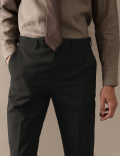 Tailored Fit Pure Wool Textured Trousers