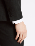 Charcoal Textured Slim Fit Suit Jacket