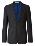 Charcoal Textured Slim Fit Suit Jacket