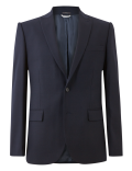 Navy Regular Fit Wool Blend Jacket