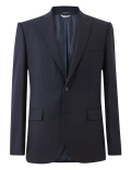 Navy Slim Fit Wool Blend Texture Suit Jacket