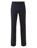 Regular Fit Wool Blend Suit Trousers