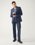 Regular Fit Sharkskin Suit Jacket