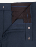 Slim Fit Sharkskin Stretch Suit Trousers