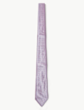 Slim Woven Geometric Tie