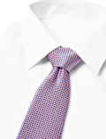 Slim Woven Geometric Tie