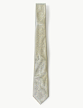 Slim Woven Geometric Tie