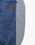 Grey Slim Fit Suit Jacket with Stretch