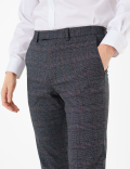 Checked Slim Fit Trousers