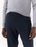 Blue Regular Fit Suit Trousers