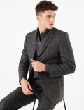 Regular Fit Check Suit Jacket