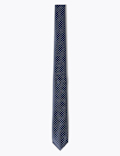 Skinny Woven Polka Dot Tie