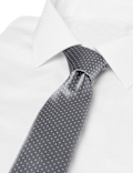 Skinny Woven Polka Dot Tie