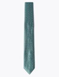 Skinny Woven Polka Dot Tie