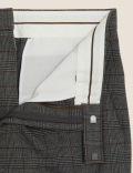 Regular Fit Check Stretch Suit Trousers