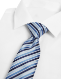 Satin Slim Striped Tie