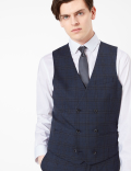 Slim Fit Checked Waistcoat