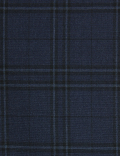 Blue Slim Fit Checked Trousers