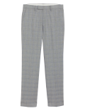Regular Fit Prince of Wales Check Suit Trousers