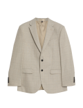 Regular Fit Check Stretch Suit Jacket