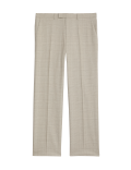 Regular Fit Check Stretch Suit Trousers