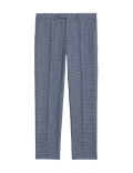 Slim Fit Puppytooth Stretch Suit Trousers