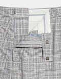 Slim Fit Prince of Wales Check Suit Trousers