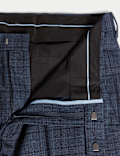 Slim Fit Check Suit Trousers