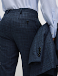 Slim Fit Check Suit Trousers