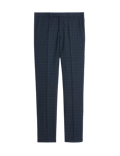 Slim Fit Check Suit Trousers