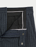 Regular Fit Pinstripe Stretch Suit Trousers
