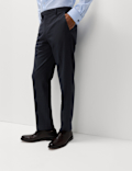 Regular Fit Pinstripe Stretch Suit Trousers