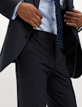 Regular Fit Pinstripe Stretch Suit Trousers