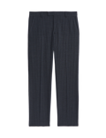 Regular Fit Pinstripe Stretch Suit Trousers