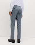 Tailored Fit Check Stretch Trousers