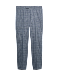 Tailored Fit Check Stretch Trousers