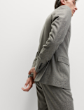 Tailored Fit Textured Stretch Suit Jacket