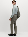 Slim Fit Flat Front Trousers