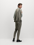 Slim Fit Flat Front Trousers